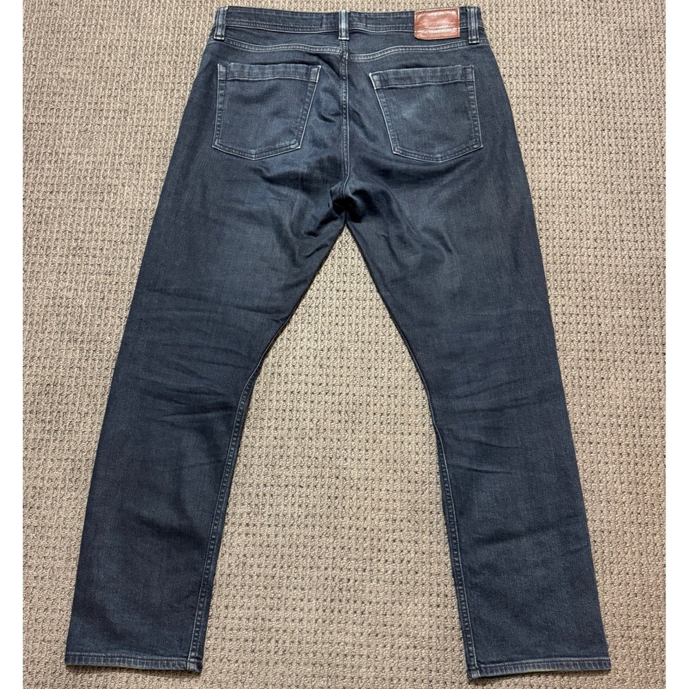 Revtown Mens Sharp Dark‎ Wash Straight Leg Denim Jeans 33x30 Stretch - Picture 3 of 10